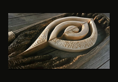 Koru Corral metal print — front on black